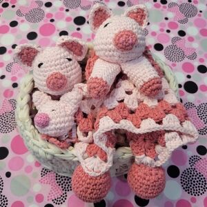 Crochet baby basket gift
